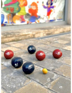 Boules de Pétanques Pack Cuir Recyclé Bleu & Rouge – Image 3