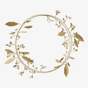 Couronne en fer doré - Diamètre 35 cm