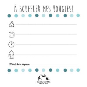 5 CARTES + ENVELOPPES - VIENS M'AIDER À SOUFFLER MES BOUGIES – Image 2