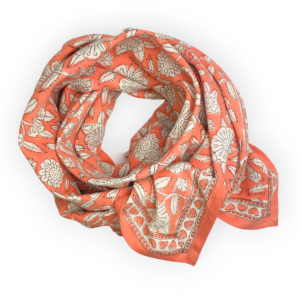 FOULARD LATIKA "COEUR" PAPAYE
