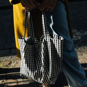 SAC A MAIN VICHY NOIR – Image 3