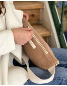 Sac Banane En Coton Léo - Camel – Image 5