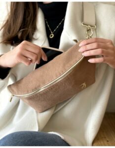 Sac Banane En Coton Léo - Camel – Image 4