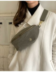Sac Banane En Coton Léo - Kaki – Image 5