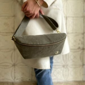 Sac Banane En Coton Léo - Kaki