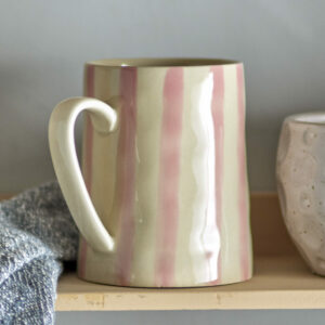 Mug rose en grès