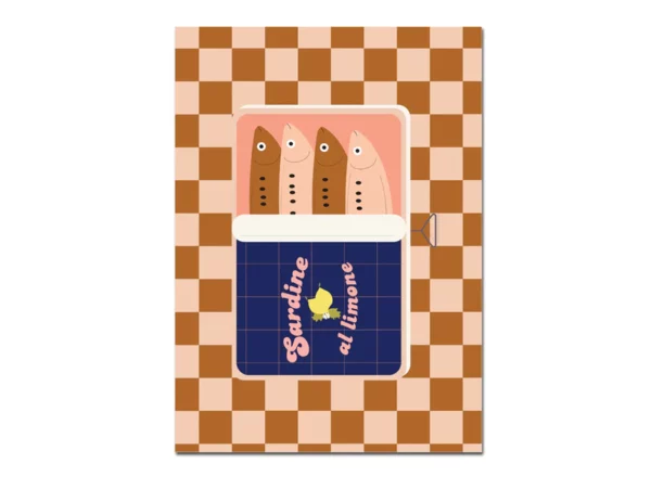 Affiche boite de sardines damier de GREEN&PAPER