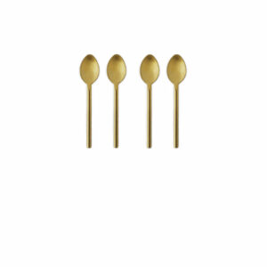 PETITES CUILLERES DOREES MAT * 4