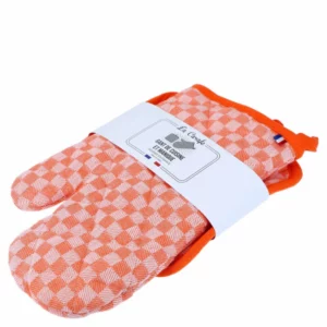 LE GANT ET LA MANIQUE DAMIER "Abricot" by La Carafe
