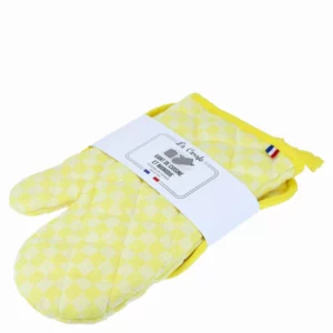 LE GANT ET LA MANIQUE DAMIER "Citron" by La Carafe