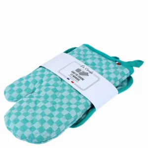 LE GANT ET LA MANIQUE DAMIER "Lagune" by La Carafe
