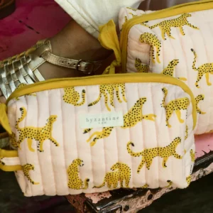 "MIMI" LA PETITE TROUSSE DE TOILETTE FAUVE ROSE