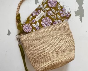 PETITE POCHETTE "LADY MUST HAVE" CARTHAGE KAKI ROSE – Image 3