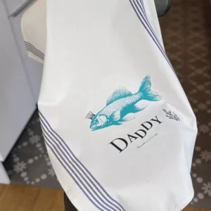 TORCHON SERIGRAPHIE POISSON ROI