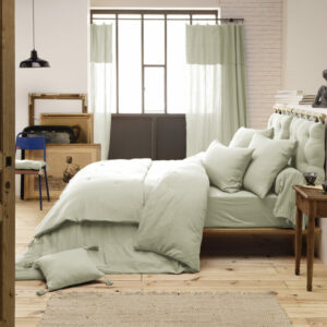 HOUSSE DE COUETTE VERT D EAU 260*240