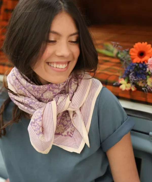 FOULARD ANJALI LILAS