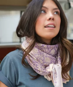 FOULARD ANJALI LILAS – Image 4