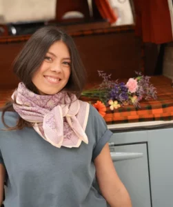 FOULARD ANJALI LILAS – Image 2