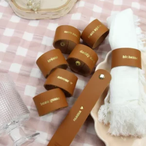 ROND DE SERVIETTE CUIR "TRÉSOR"