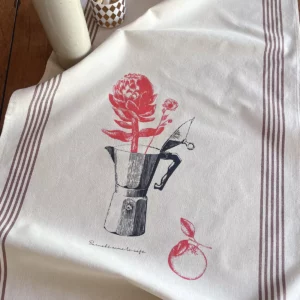 TORCHON SERIGRAPHIE CAFETIERE