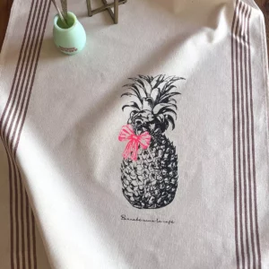 TORCHON SERIGRAPHIE ANANAS