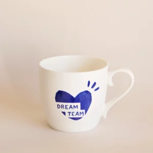 LE MUG CŒUR DREAM TEAM - BLEU