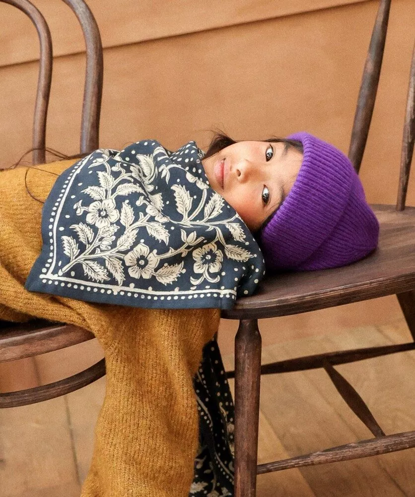 FOULARD GRAND FORMAT Hindi Bandana Encre