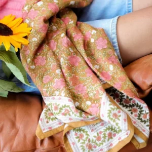 FOULARD GRAND FORMAT Ellis Goyave