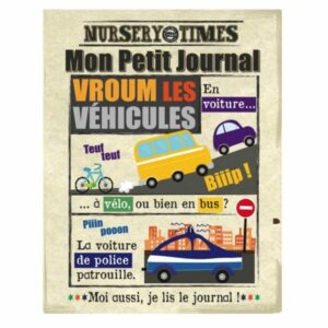LIVRE BÉBÉ EN TISSU LES VÉHICULES (DÈS 3 MOIS)