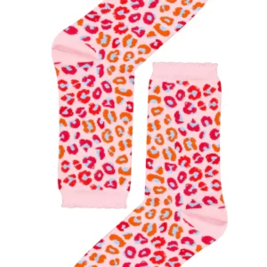 CHAUSSETTES COTON BIO LÉOPARDO ROSE