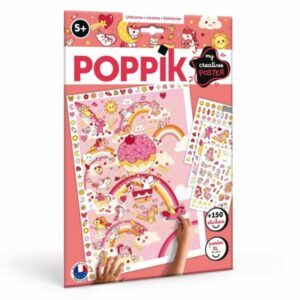 POSTER CRÉATIF + 150 STICKERS LICORNES (5-10 ANS)
