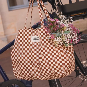CABAS XXL  DAMIER COEUR