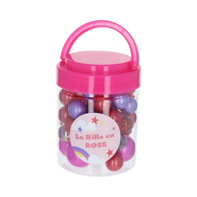 Boîte de 54 billes La bille en rose