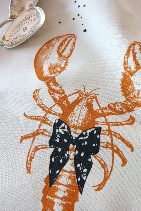 TORCHON DE CUISINE SÉRIGRAPHIÉ Ecrevisse – Image 2