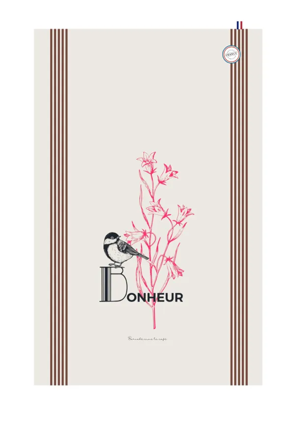 TORCHON DE CUISINE SÉRIGRAPHIÉ Bonheur – Image 6