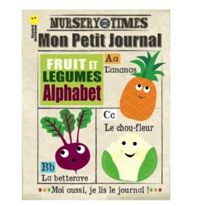 LIVRE BÉBÉ EN TISSU FRUITS ET LEGUMES (DÈS 3 MOIS)