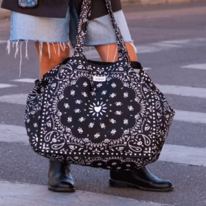 CABAS XXL  BANDANA NOIR