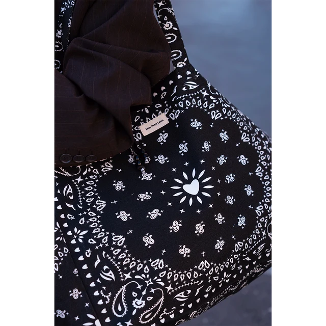 CABAS XXL BANDANA NOIR – Image 3