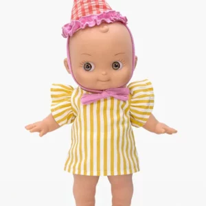 MINI PANCHA "NINON "  TENUE ANNIVERSAIRE RAYEE JAUNE