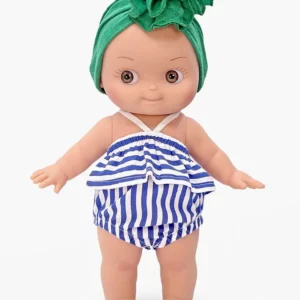 MINI PANCHA "NINON" TENUE BLEUE RAYEE