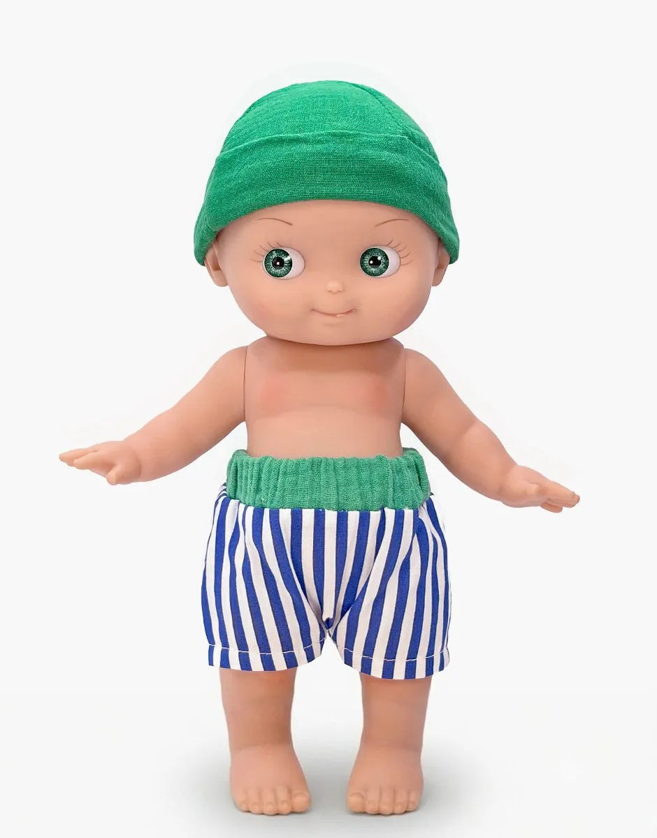 MINI PANCHA "ZEBULON" TENUE BLEUE RAYEE