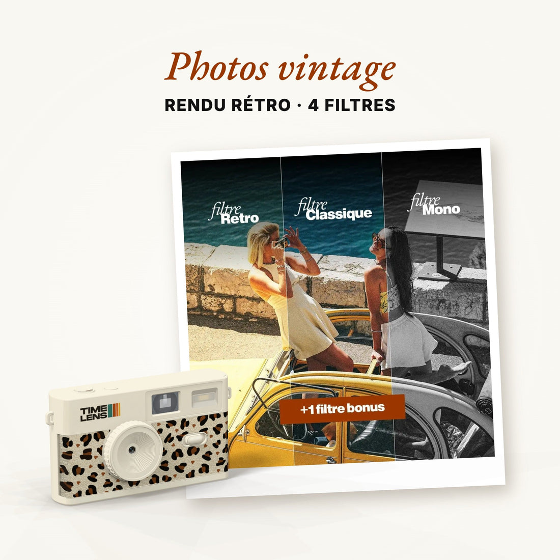 APPAREIL PHOTO TIMELENS® CREAM LEOPARD – Image 4